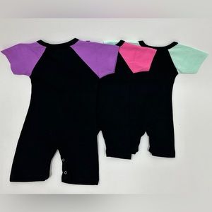NEWBORN Baby One piece Set of 3 Bodysuit 6-24 Months 100% cotton multicolor